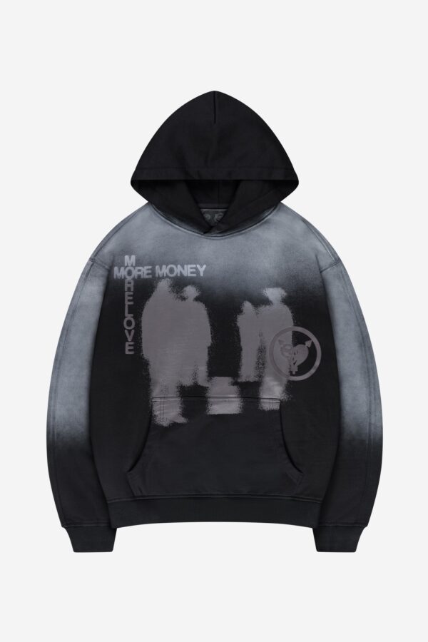 Wamana Black Spray Washed Lost Bond Hoodie – Urban & Stylish